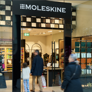 Above: The new Moleskine shop at Westfield London.