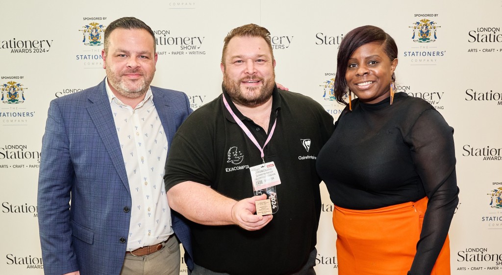 Above: Lawrence Savage (centre) with Rob Willis and Chantelle White of Max Publishing.