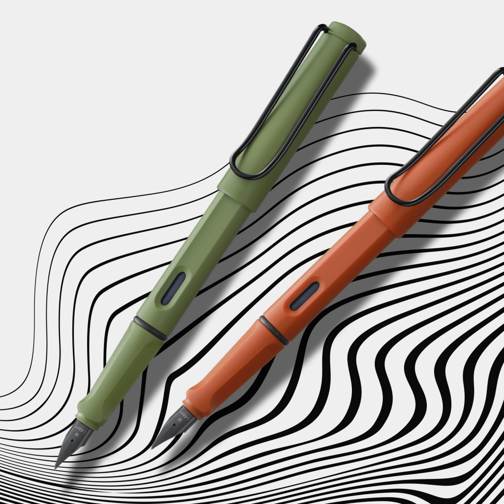 Above: The Lamy Safari released in 2004 came in savannah green and terra red.