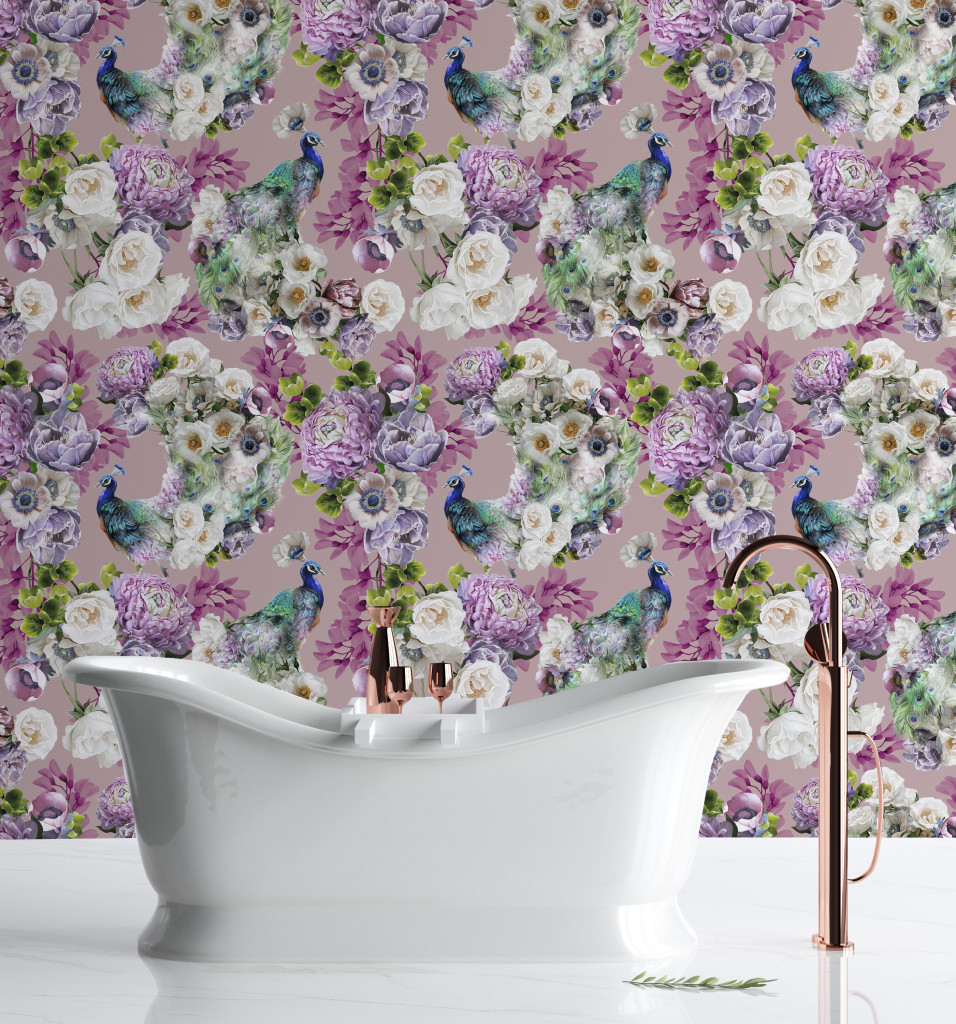 Above: Lola Design will launch a new stationery collection based on its peacock wallpaper.