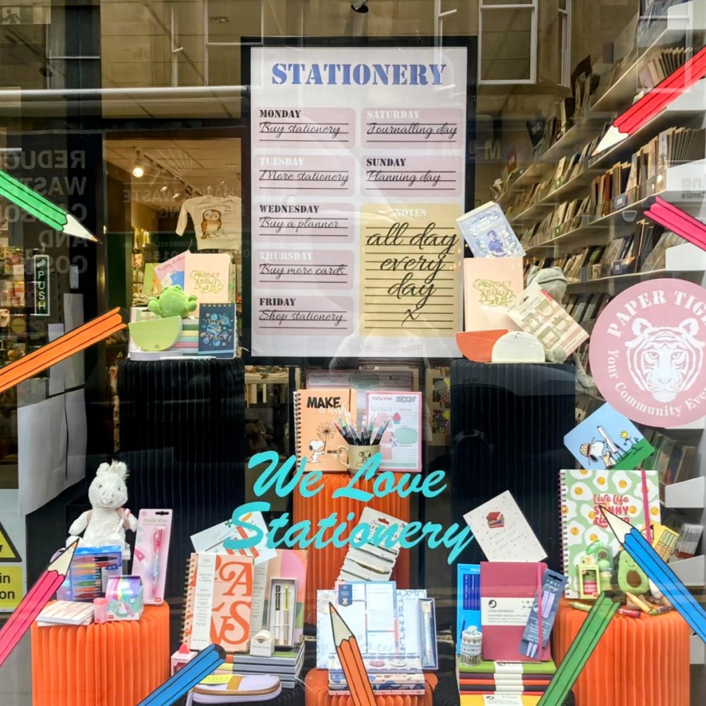 Above: Paper Tiger shops are well-known for their huge stationery selection.