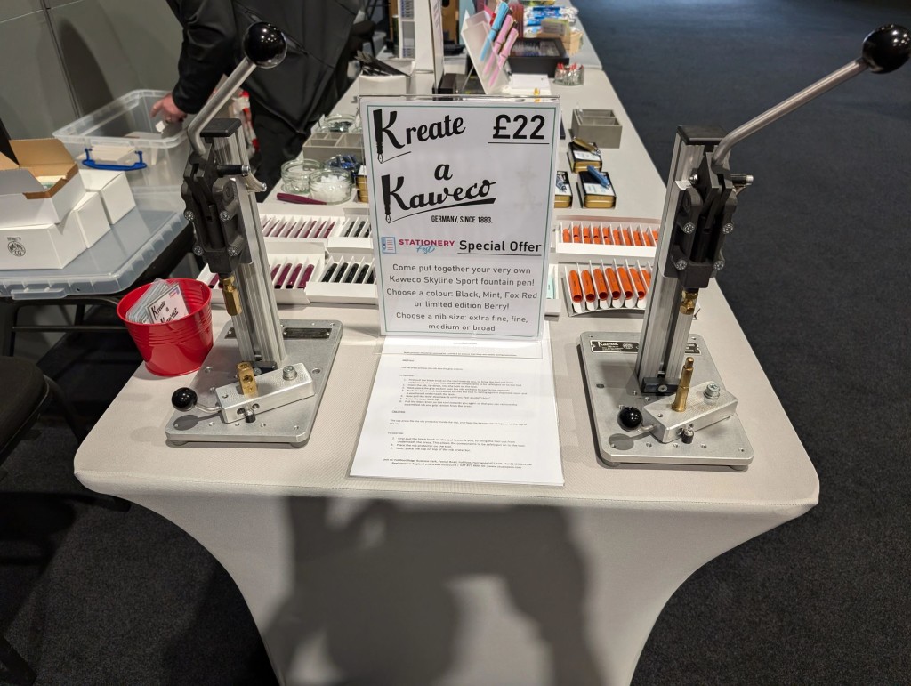 Above: The Kaweco DIY pen press was a sell-out success for Stationery Supplies.