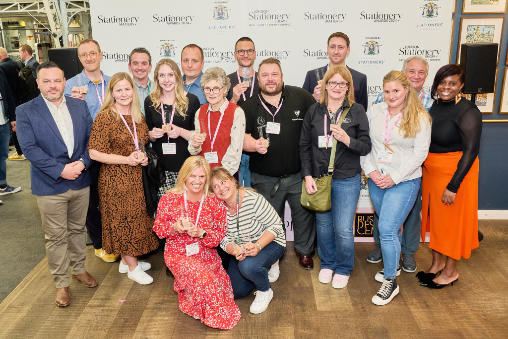 Above: Last year’s winners celebrate their success in the Stationery Awards.