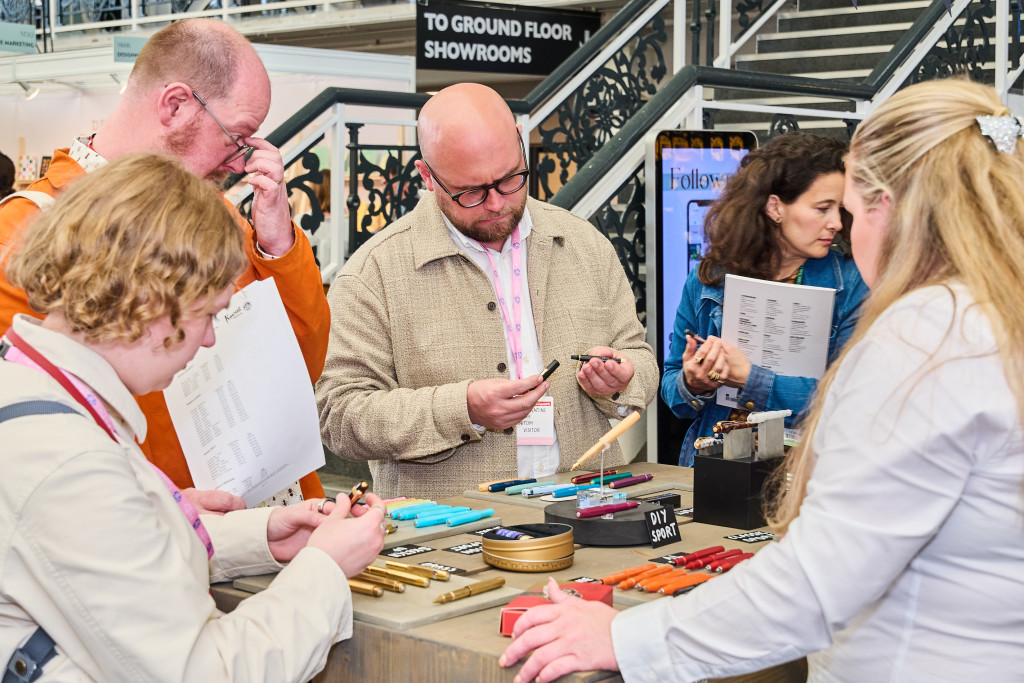 Above: London Stationery Show is a great place to try out new products